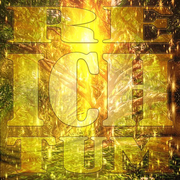 RE-ICH-TUM: A canvas print that lets your inner YOU shine by ADLER & Co / Caj Kessler