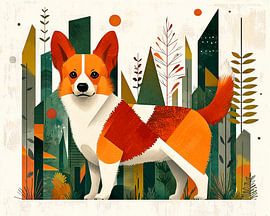 Abstract Corgi by Marlon Paul Bruin