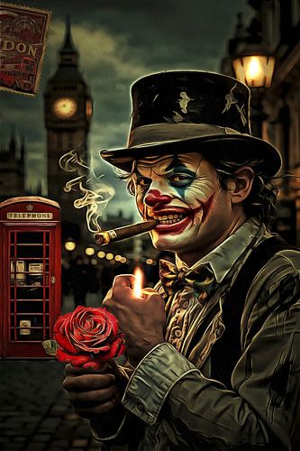 A clown in London