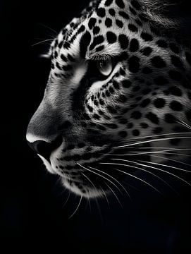 Jaguar im Profil von Moody Mindscape