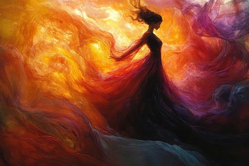 sensuele schilderachtige vrouw