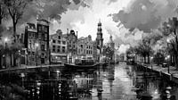 Amsterdam Schilderij Zwart Wit
