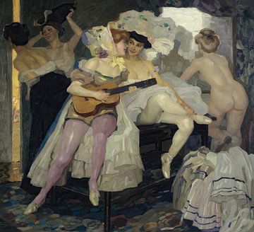 Leo Putz - Achter de schermen (1905) van Peter Balan