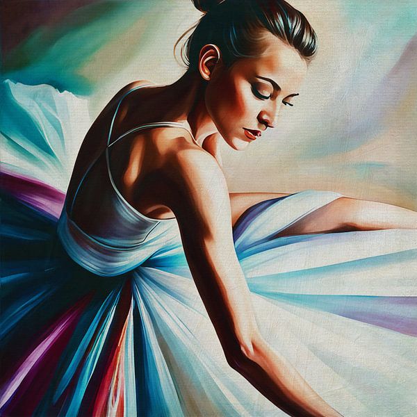 Ballerina auf dem Boden sitzend von Jan Keteleer