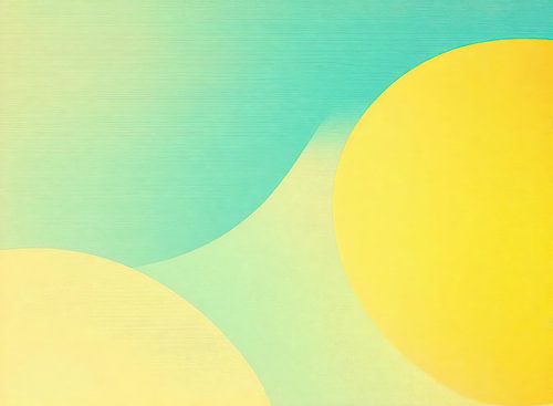Jaune menthe | Motif abstrait en forme de cercle harmonieux