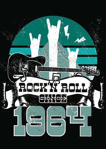 Rock N Roll Since 1964 Father's Day Gift for Dads
