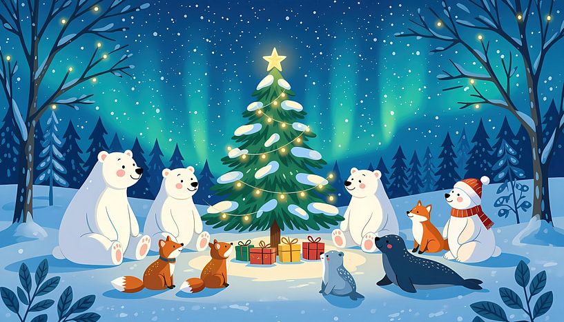 Kerstfeest op de Noordpool van Christmasmoment