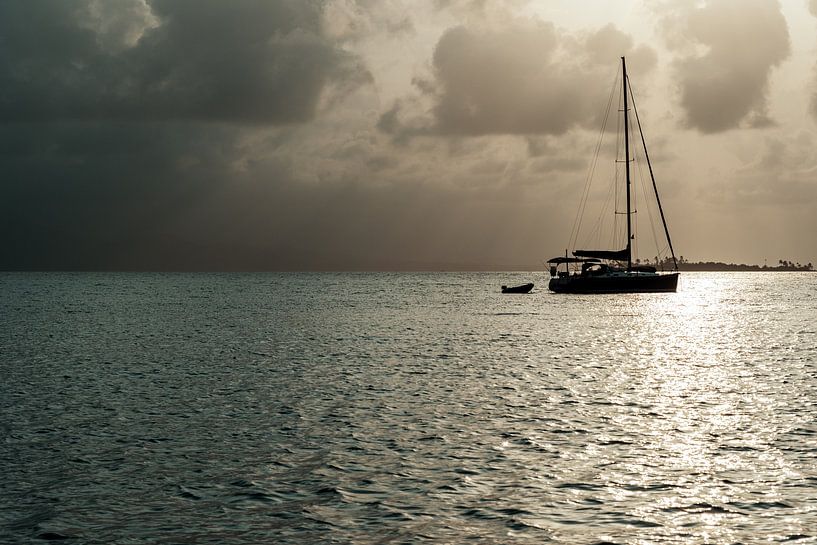 Coucher de soleil sur la mer des Caraïbes par Marleen Dalhuijsen