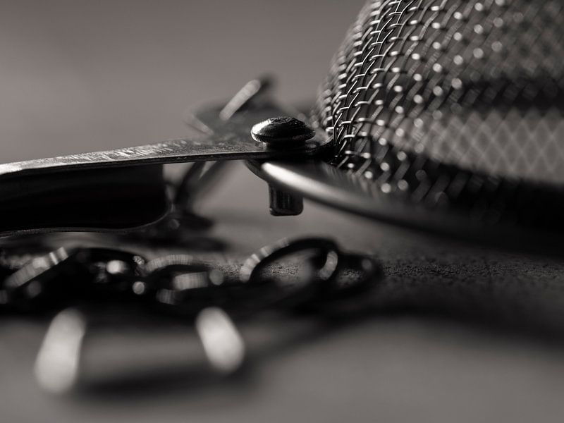 Tea egg on black background, macro by Robin Jongerden