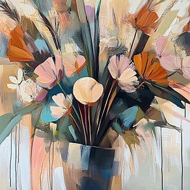 Abstract Flowers | Blossom Whispers by Wonderful Art