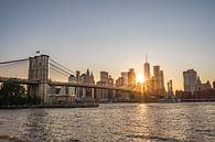 New York City skyline bij zonsopgang, VS van Patrick Groß thumbnail