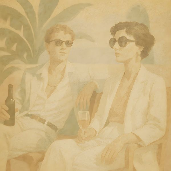 Vintage Mediterranean Luxury Scene by BS