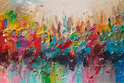 Abstrakt Buntes Feld von Blumen