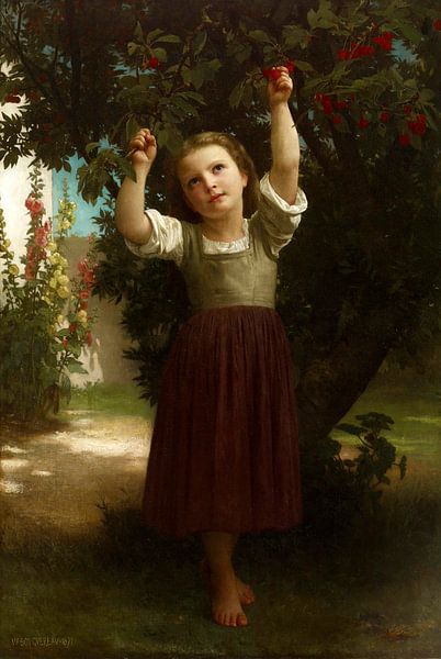 Der Kirschpflücker, William-Adolphe Bouguereau von Meisterhafte Meister