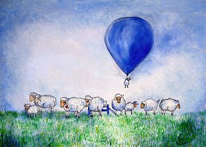 Nuage de moutons dans les nuages sur Anne-Marie Somers
