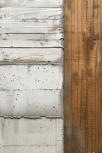 Holz und Beton Kunst Minimalismus