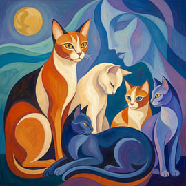 Guardian of the cats by Jutta Maria Pusl