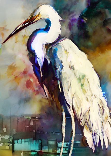 Aigrette après la tempête par Ruth Day