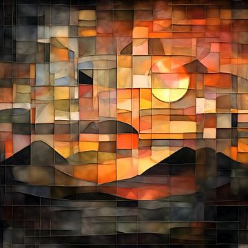Le coucher de soleil en verre sur Gert-Jan Siesling