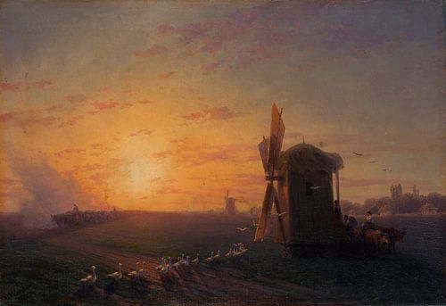 Steppe bij zonsondergang, Ivan Ajvazovski...