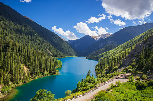 Kolsai Lake, Kazakhstan – a mountain lake amongst the forests of the Tian Shan