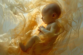 Baby im Mutterleib digitales Bild