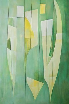 Grüne Harmonie – Abstrakte Formenspiele von Poster Art Shop