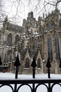 Sint Jan in 's-Hertogenbosch in de sneeuw van Marjo van Balen