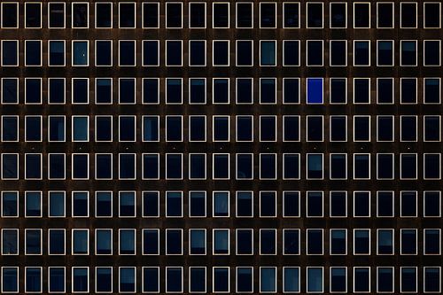 Blauw raam