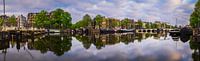 Panorama des Flusses Amstel in Amsterdam, 2020