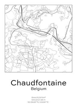 Stadtplan - Belgien - Chaudfontaine von Ramon van Bedaf
