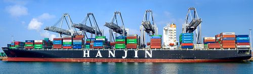 Container schip panorama