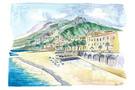Summertime on the Amalfitana beach Golfo di Salerno by Markus Bleichner