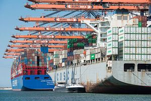 Der internationale Hafen von Rotterdam