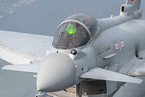 Nahaufnahme eines Eurofighter Typhoon der Royal Air Force.