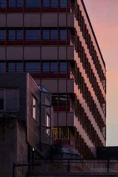 Office buildings in Utrecht at golden hour