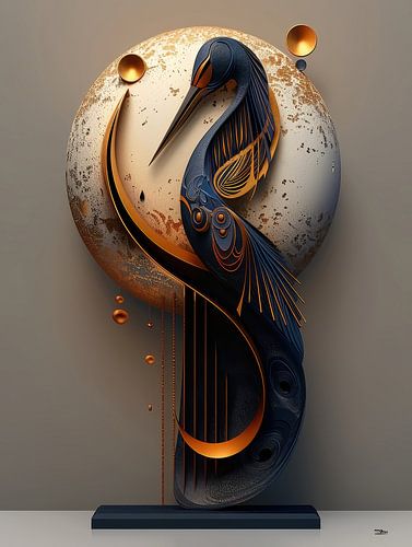 sculptuur uit dier en mens