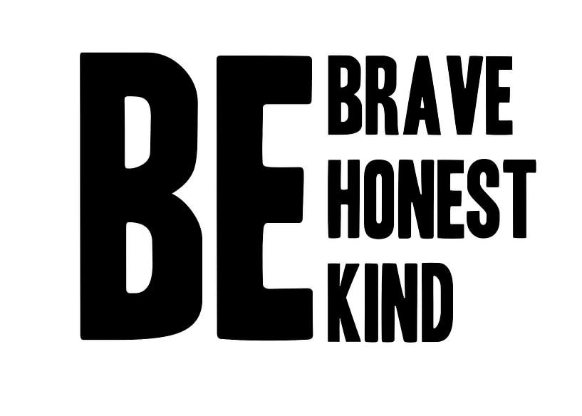 Sei mutig Ehrlich Freundlich Motivation von Art Kingdom