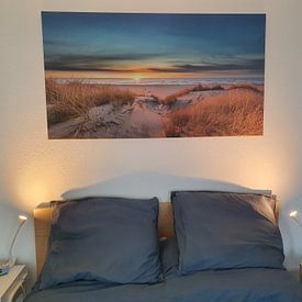 Photo de nos clients: Paal 17 Texel coucher de soleil par Texel360Fotografie Richard Heerschap, sur toile