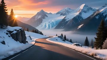 Col glacé au crépuscule sur Jean Pierre