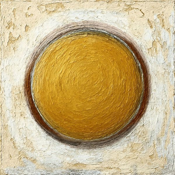 golden circle with brown ring by Claudia Gründler