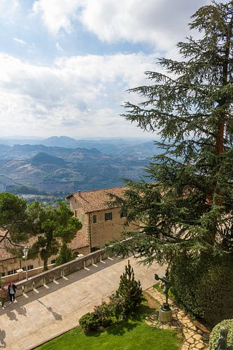Mountain scenery San Marino and Italy