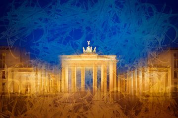 Modern Art BERLIN Brandenburg Gate by Melanie Viola