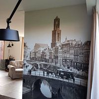 Kundenfoto: Oude Gracht und Bakkerbrug, Utrecht von Vintage Afbeeldingen, auf nahtloser fototapete