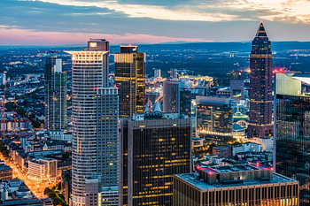 Frankfurt financial district in Frankfurt am Main