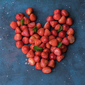 Hart van aardbeien van Karin Riethoven