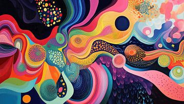 Abstracte kleurrijke vormen van TheXclusive Art