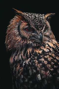 Wijze oude uil van Nienke Bot