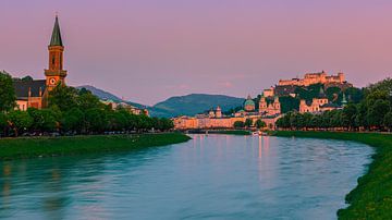 Sonnenuntergang in Salzburg von Henk Meijer Photography