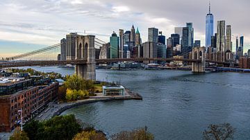 New York vanaf de Manhattan Bridge 2 van Kurt Krause